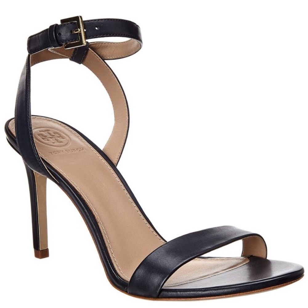 Tory Burch Navy Ankle Strap Heels